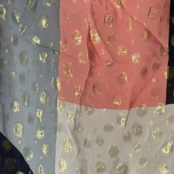 Anthropologie Fantasia Metallic Clip Dot Tank Black Sleeveless Sparkle Top 10 - Picture 5 of 7